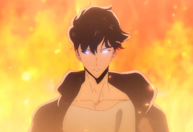 Кадр из аниме Поднятие уровня в одиночку