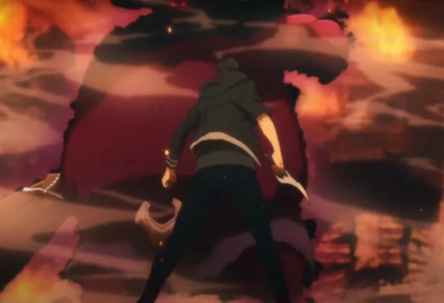 Кадр из аниме Поднятие уровня в одиночку